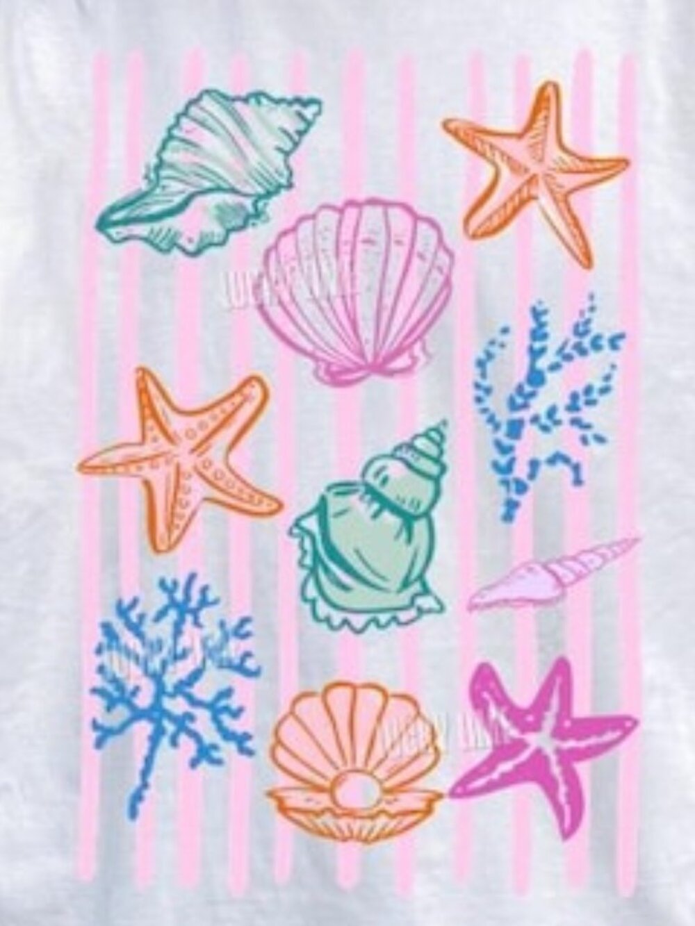 Seashell Shirt, Beach Shirt, Summer Graphic Tee - Picture 2 of 3